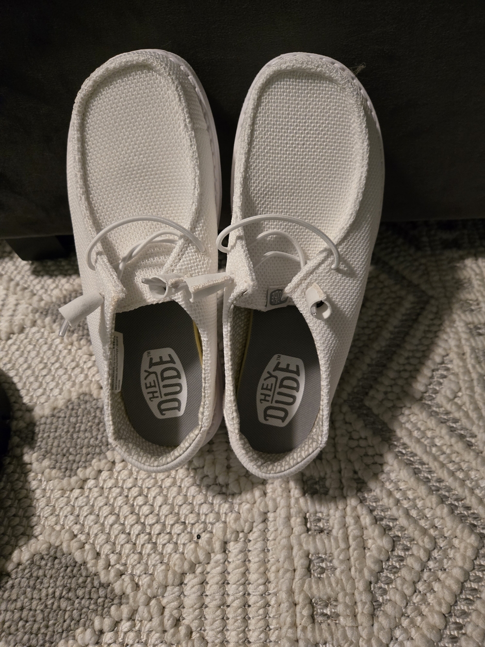 Hey Dude White Lightweight Slip-On Sneakers